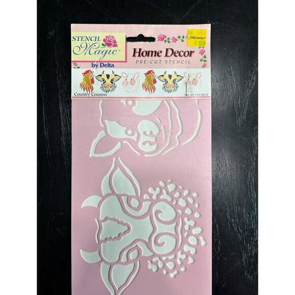 90s Vintage- Stencil Magic by Delta -Country Cousins No. 95 19 0012 NWT - Picture 4 of 6